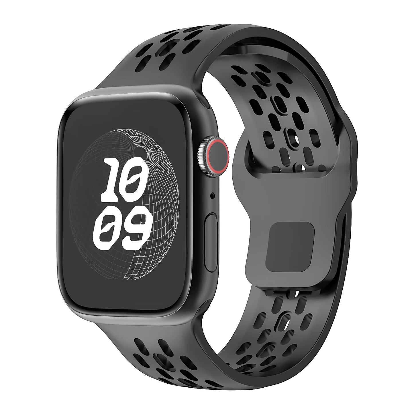 Correa Silicona Cierre Botón Lengüeta Oculta Apple Watch