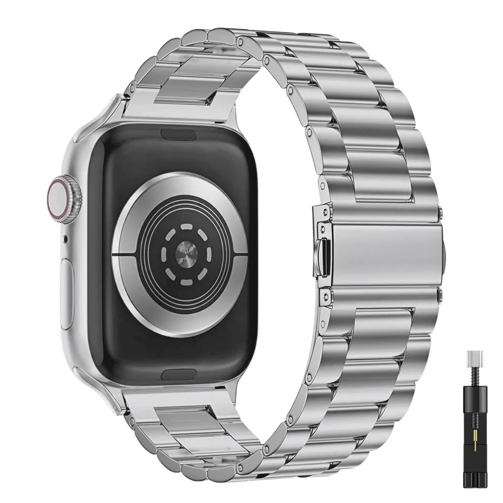 correa acero eslabon gris trasera apple watch
