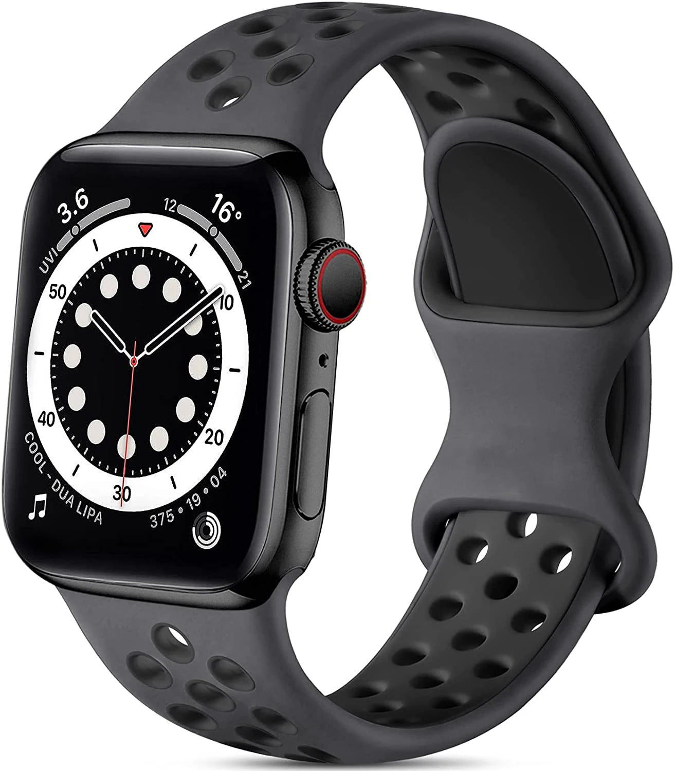 correa silicona deportiva negra apple watch