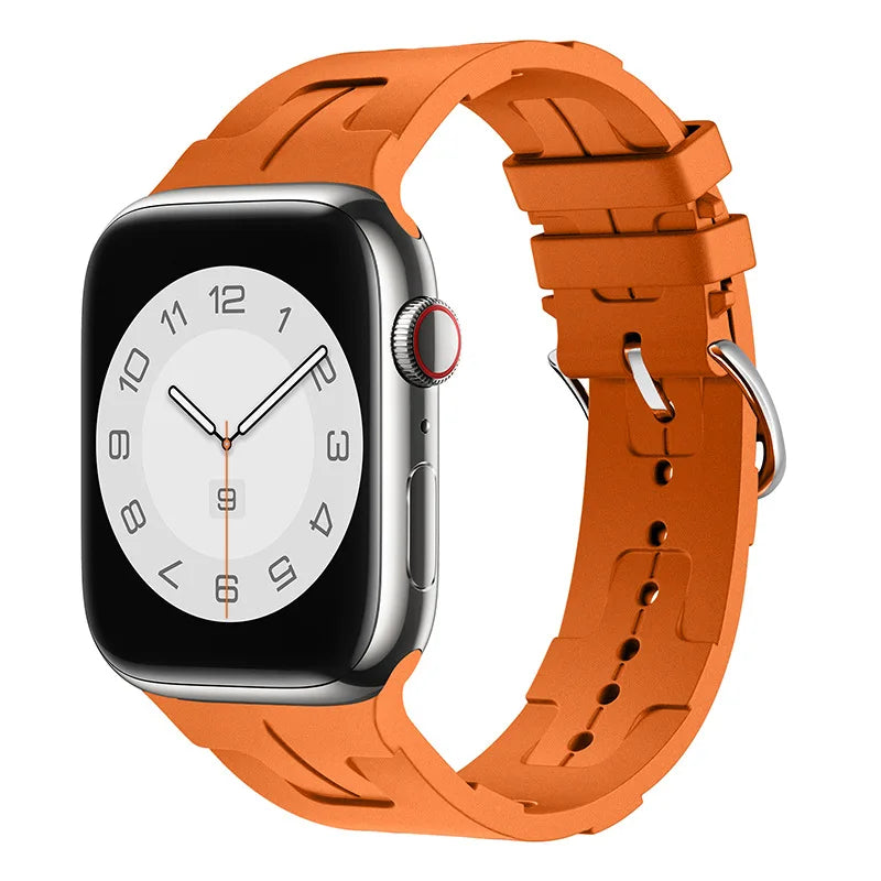 correa silicona kilim naranja apple watch