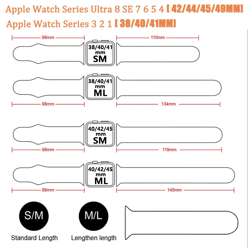 Correa Silicona Lengüeta Oculta Apple Watch