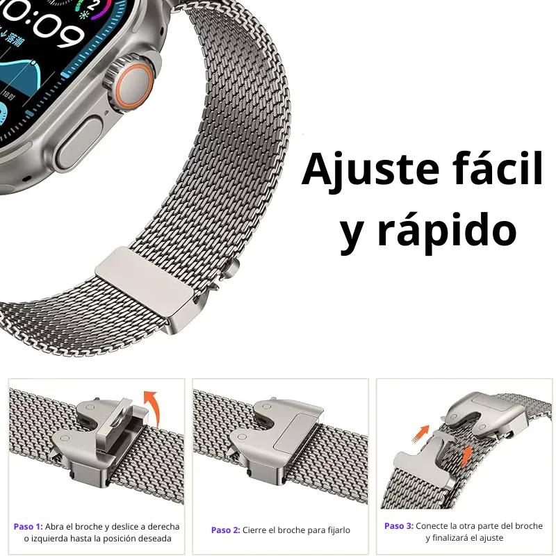 ajuste correa apple watch titanio