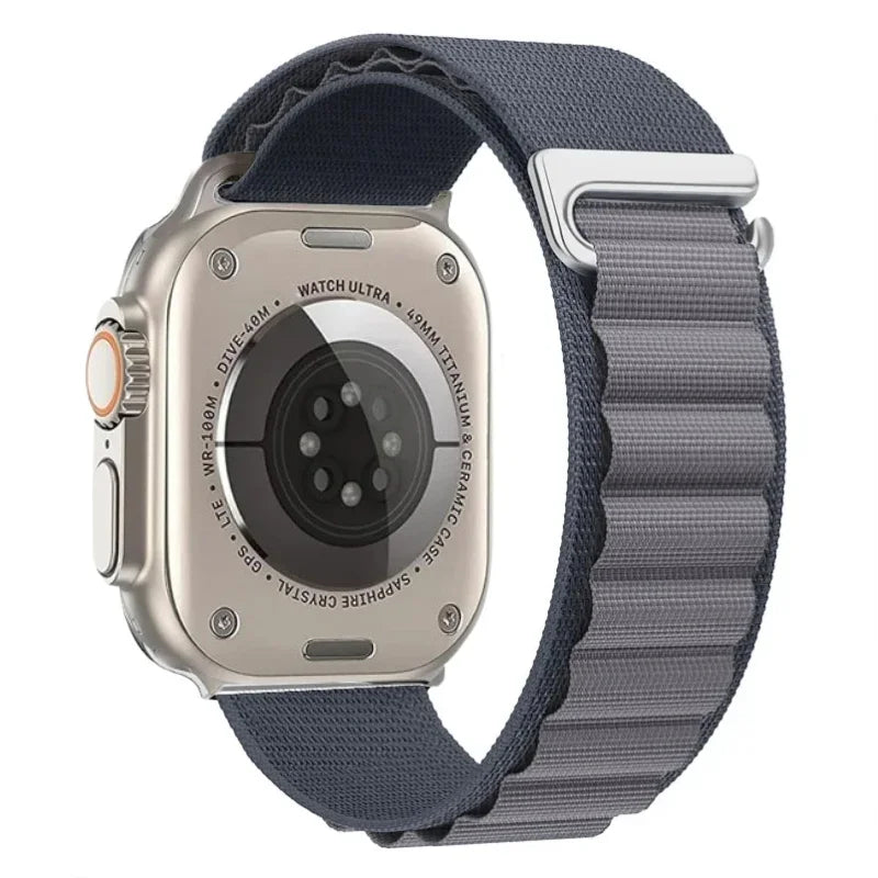 correa nailon alpina gris azulado apple watch