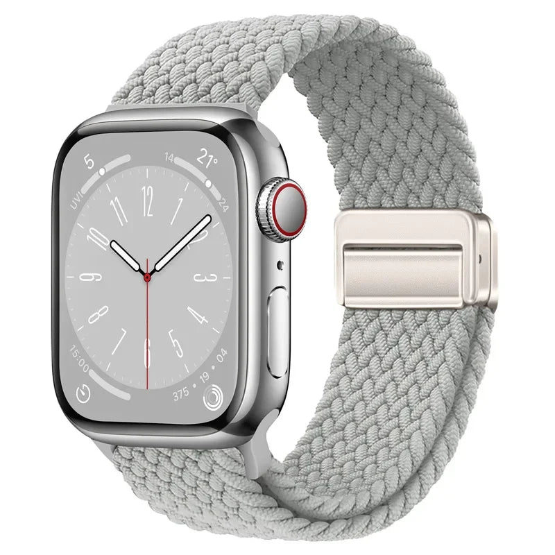 correa nailon trenzada gris apple watch