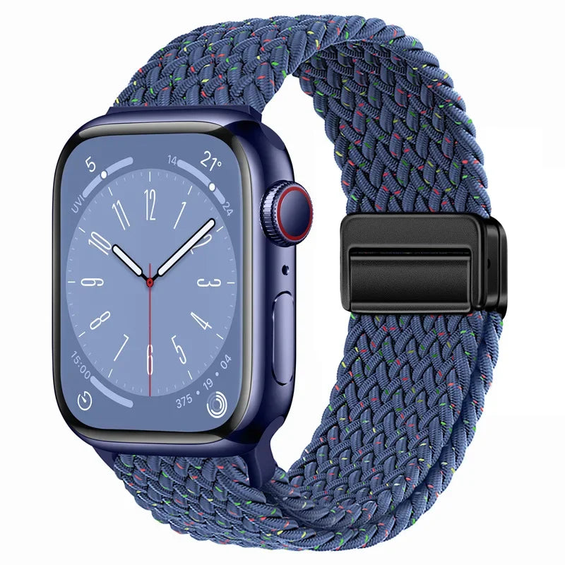 correa nailon trenzada azul stars apple watch