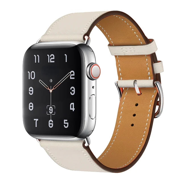 correa piel blanca apple watch