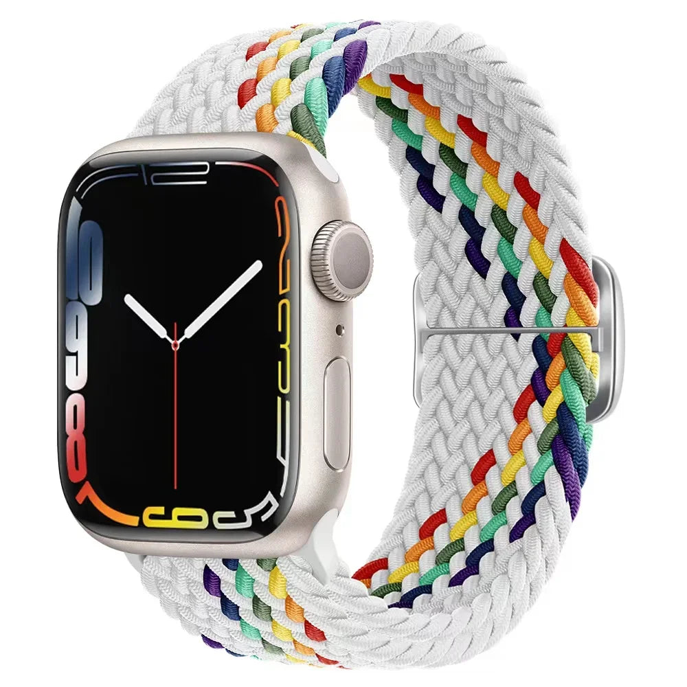 correa nailon trenzada blanca colores apple watch