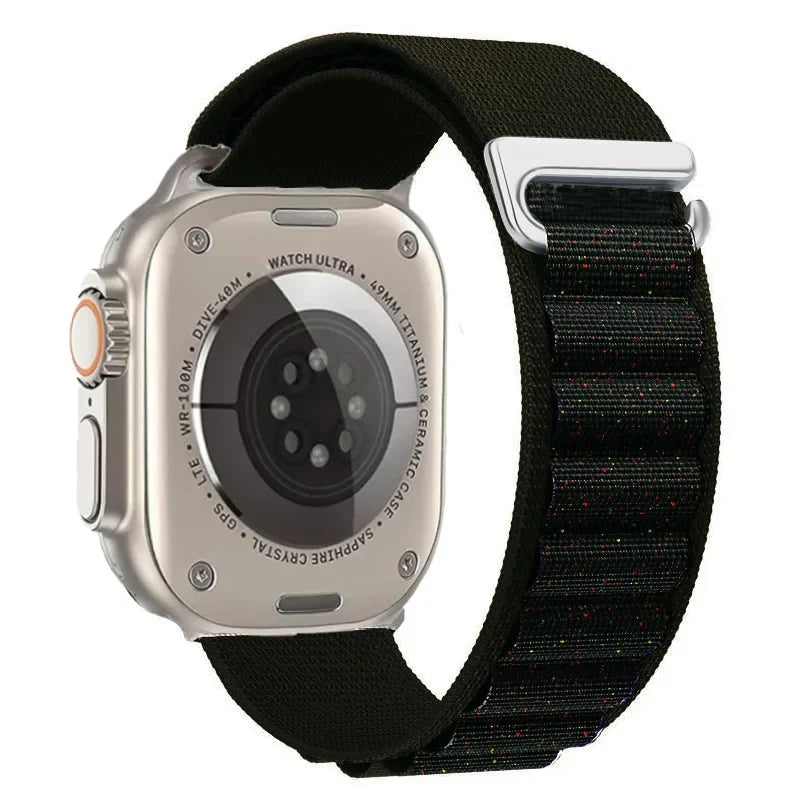 correa nailon alpina negra stars apple watch