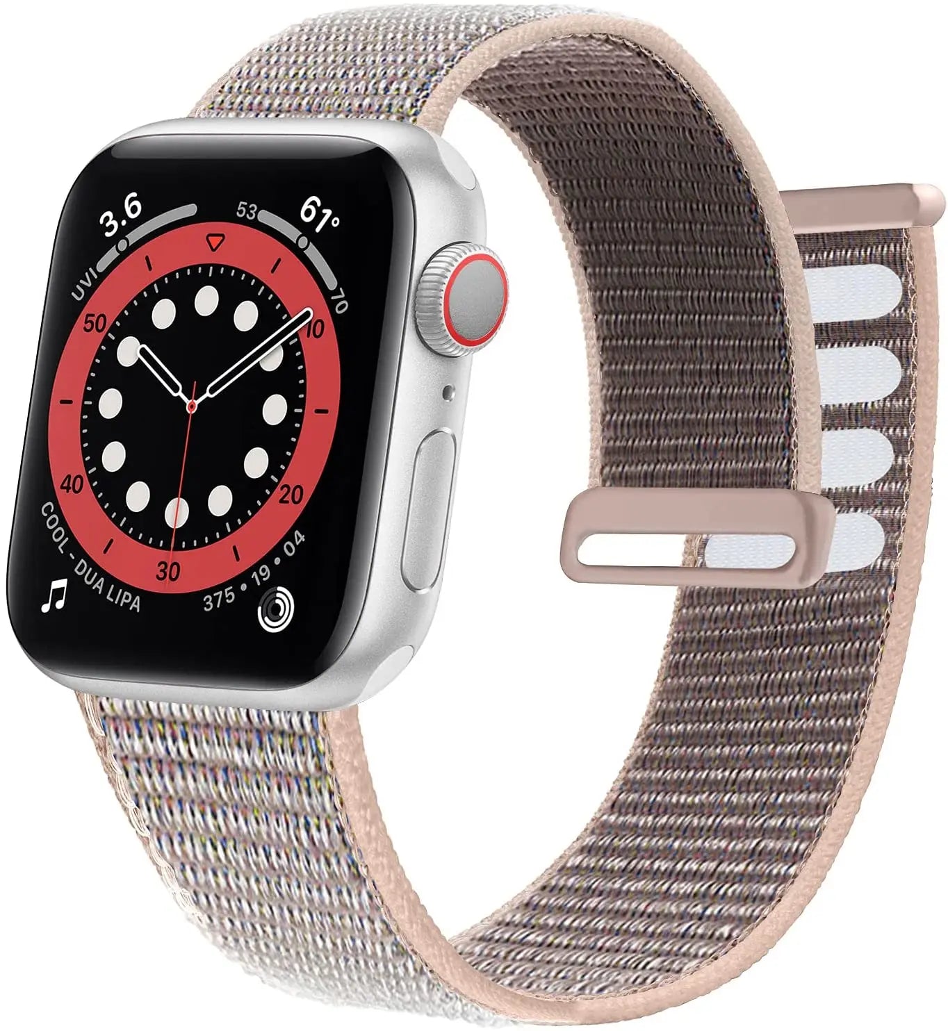 correa nailon velcro gris apple watch