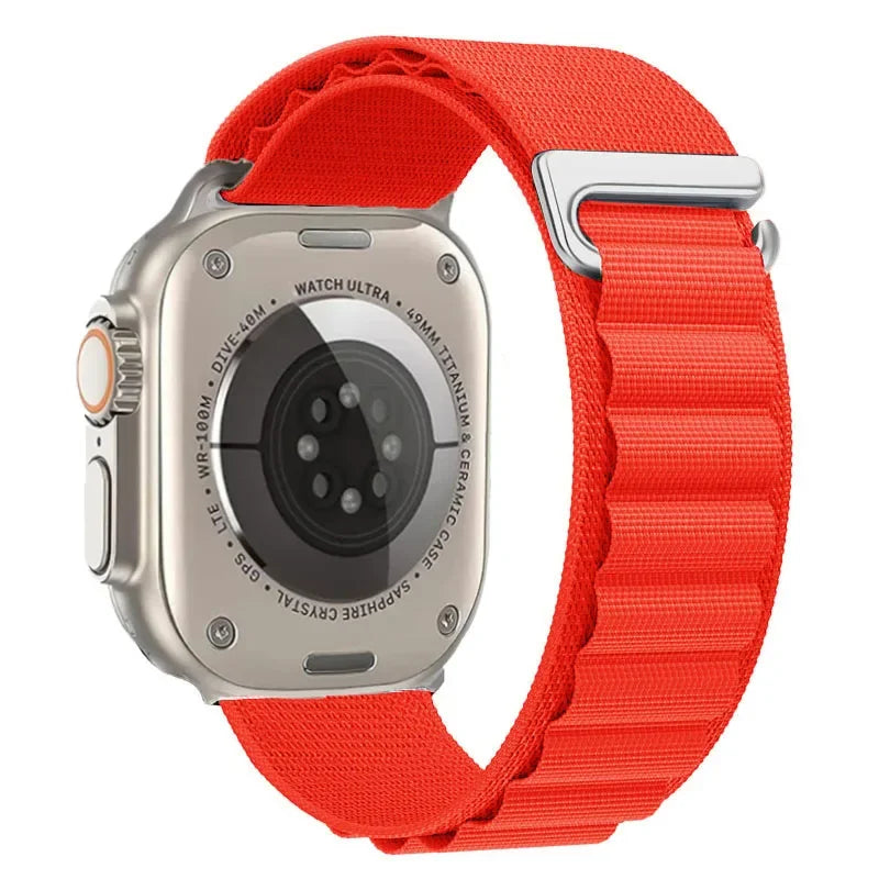 correa nailon alpina roja apple watch