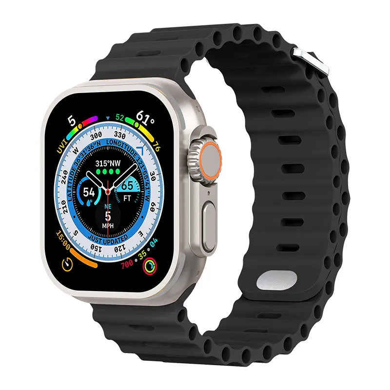 correa silicona ocean negra apple watch