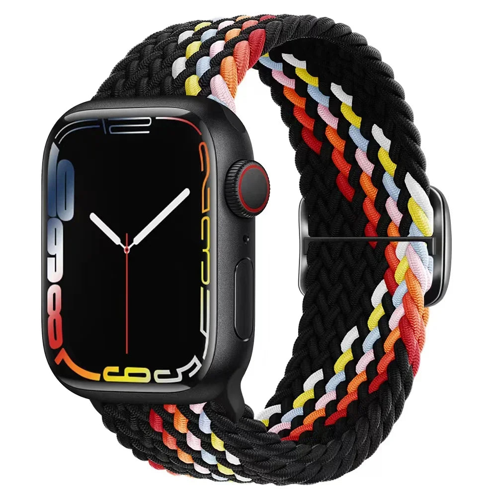 correa nailon trenzada negra colores apple watch