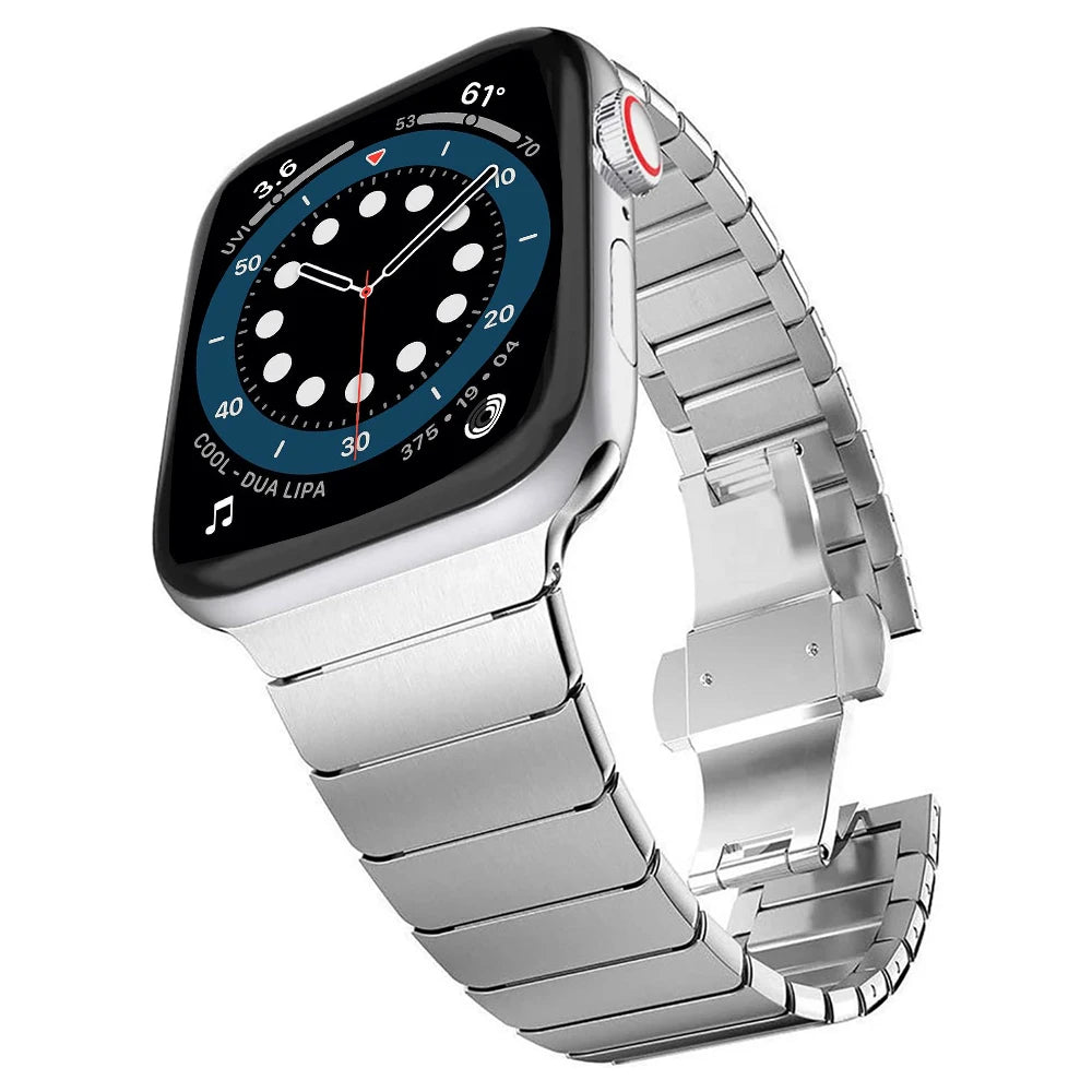 correa acero sin hueco plata apple watch