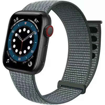 correa nailon velcro gris apple watch