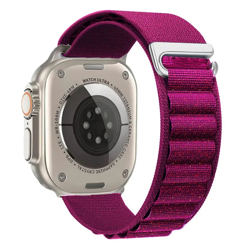 correa nailon alpina morada apple watch