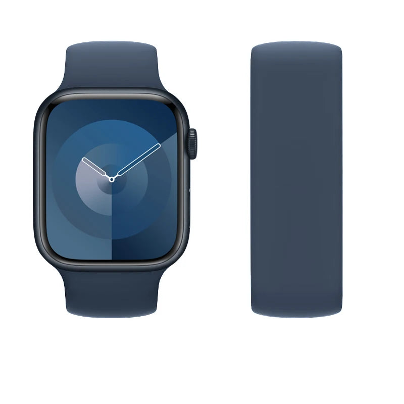 correa silicona solo loop azul apple watch