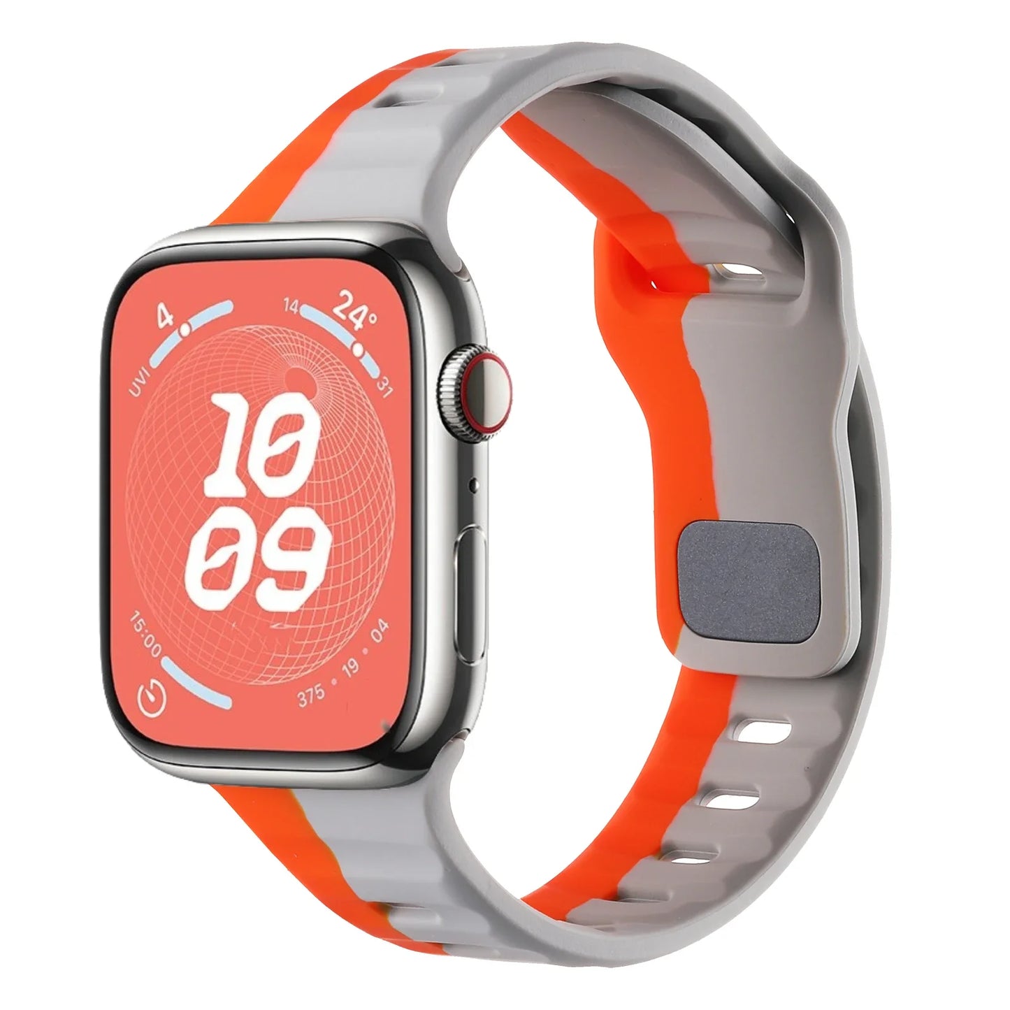 correa nomad sport gris naranja apple watch