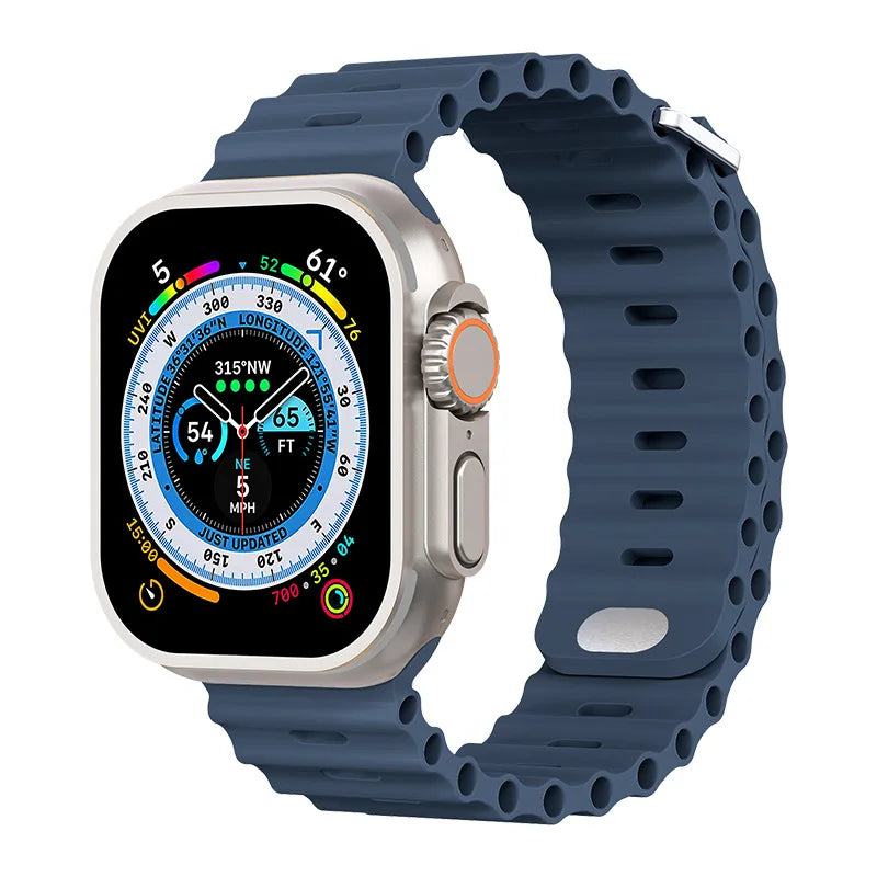 correa silicona ocean azul oscuro apple watch