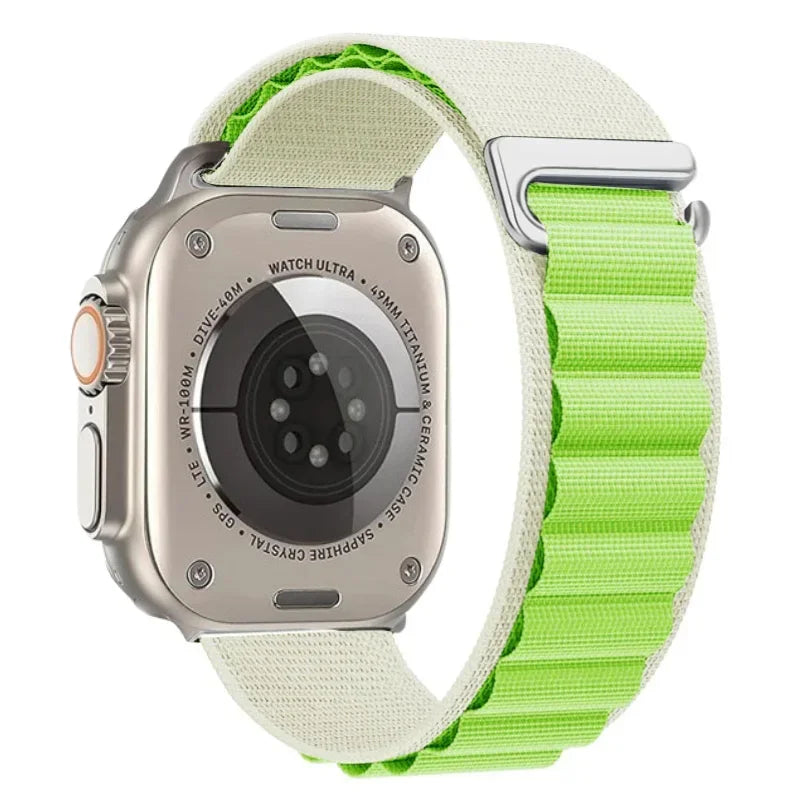 correa nailon alpina gris verde apple watch