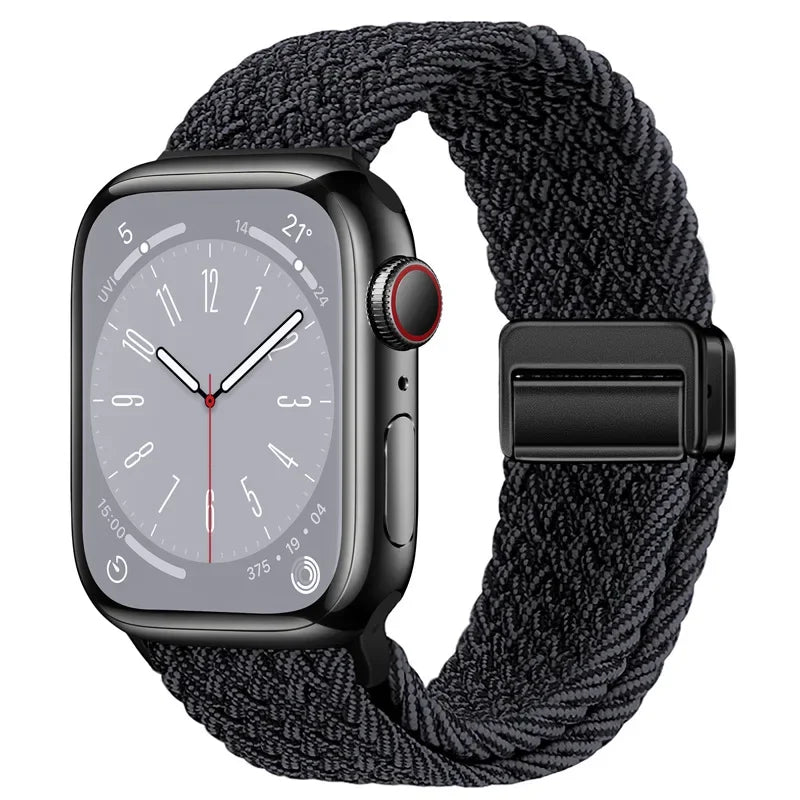 correa nailon trenzada negros apple watch