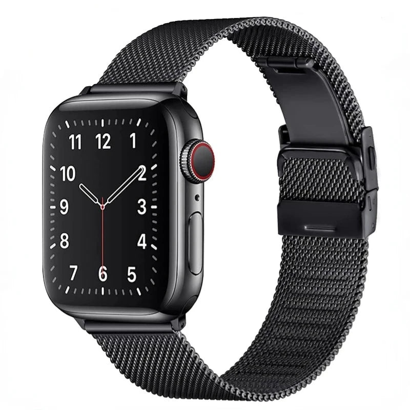 correa milanese hebilla negra apple watch