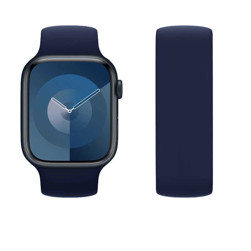 correa silicona solo loop deep blue apple watch