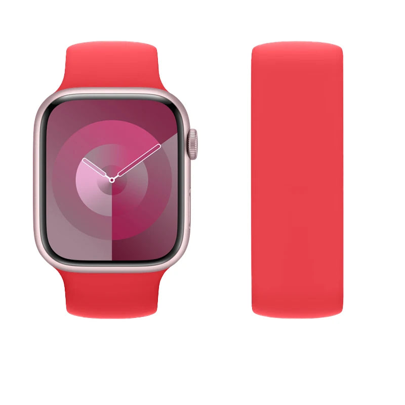 correa silicona solo loop rosa apple watch