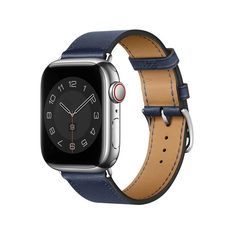 4correa piel azul apple watch