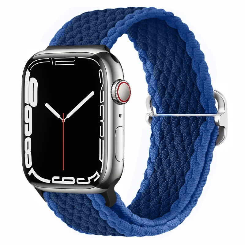 correa nailon trenzada azules apple watch