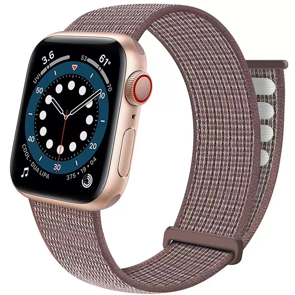 correa nailon velcro ocre apple watch