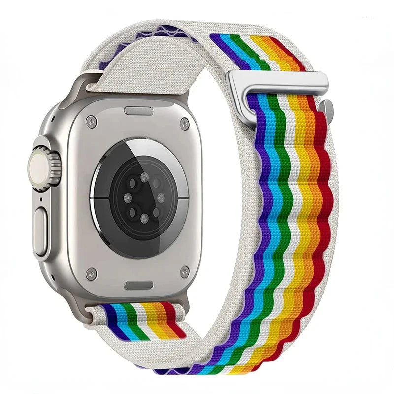 correa nailon alpina arcoiris apple watch