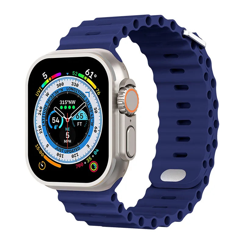 correa silicona ocean azul marino apple watch