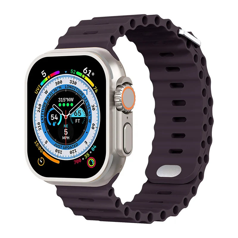 correa silicona ocean carbon apple watch