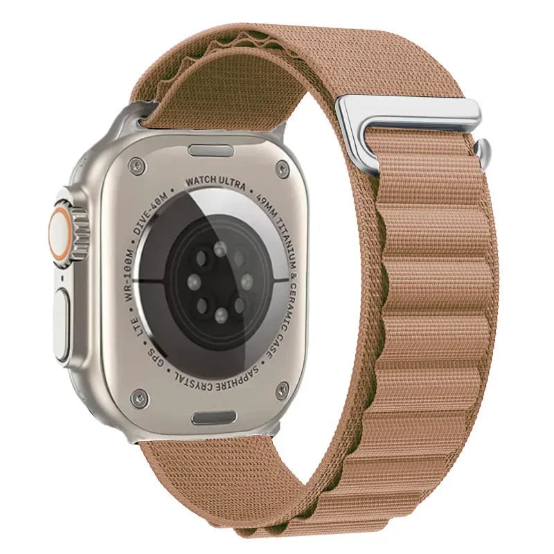 correa nailon alpina marron apple watch