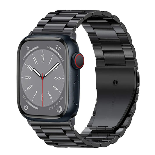 correa acero eslabon negro apple watch