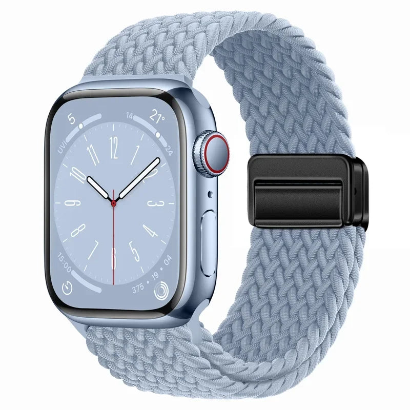 correa nailon trenzada azul apple watch