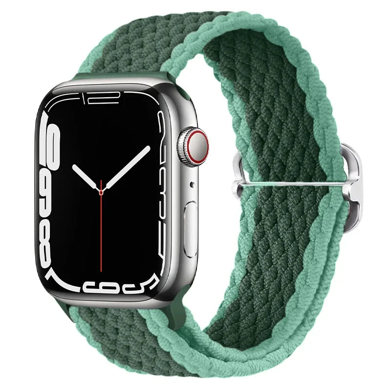 correa nailon trenzada verdes apple watch