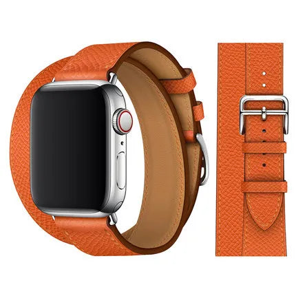 correa piel loop naranja apple watch