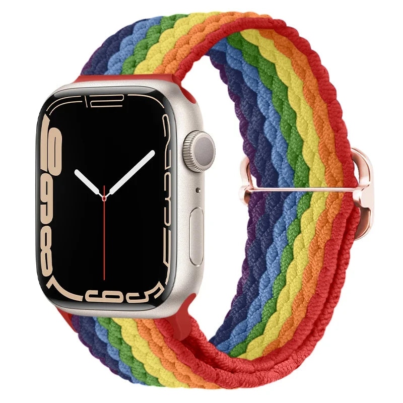 correa nailon trenzada arcoiris apple watch