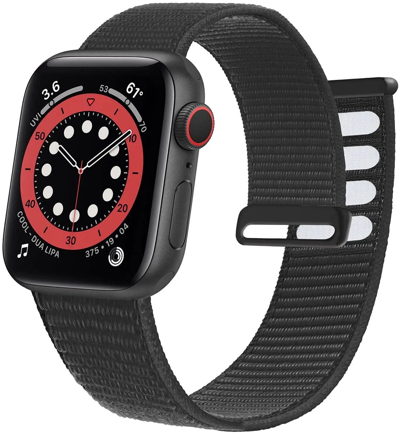 correa nailon velcro negra apple watch