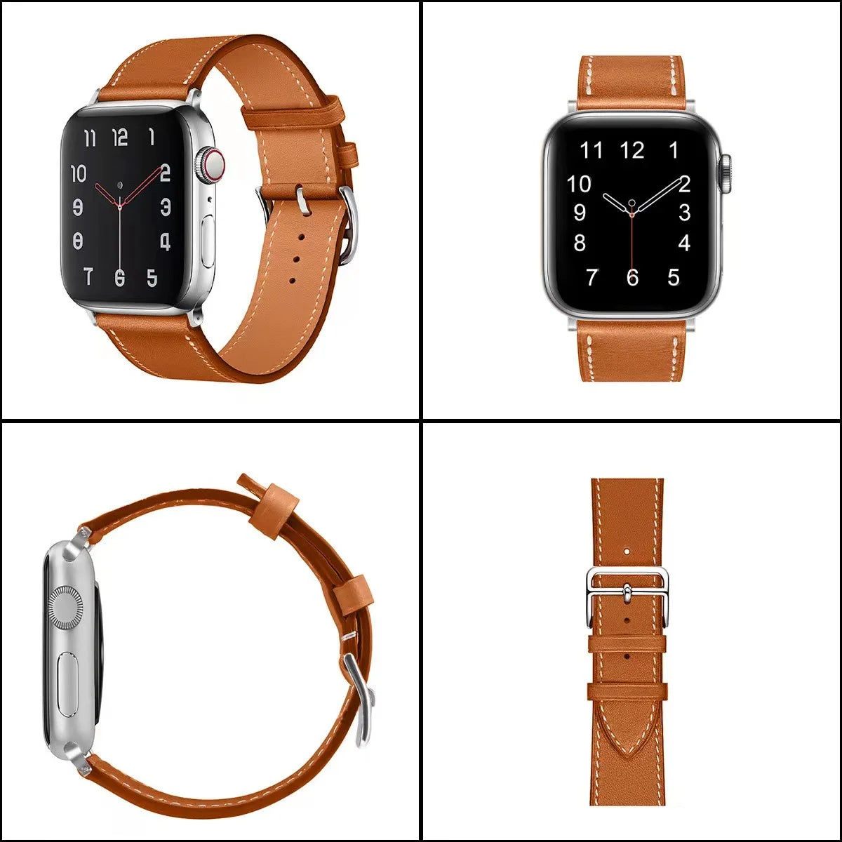 correa piel marron apple watch