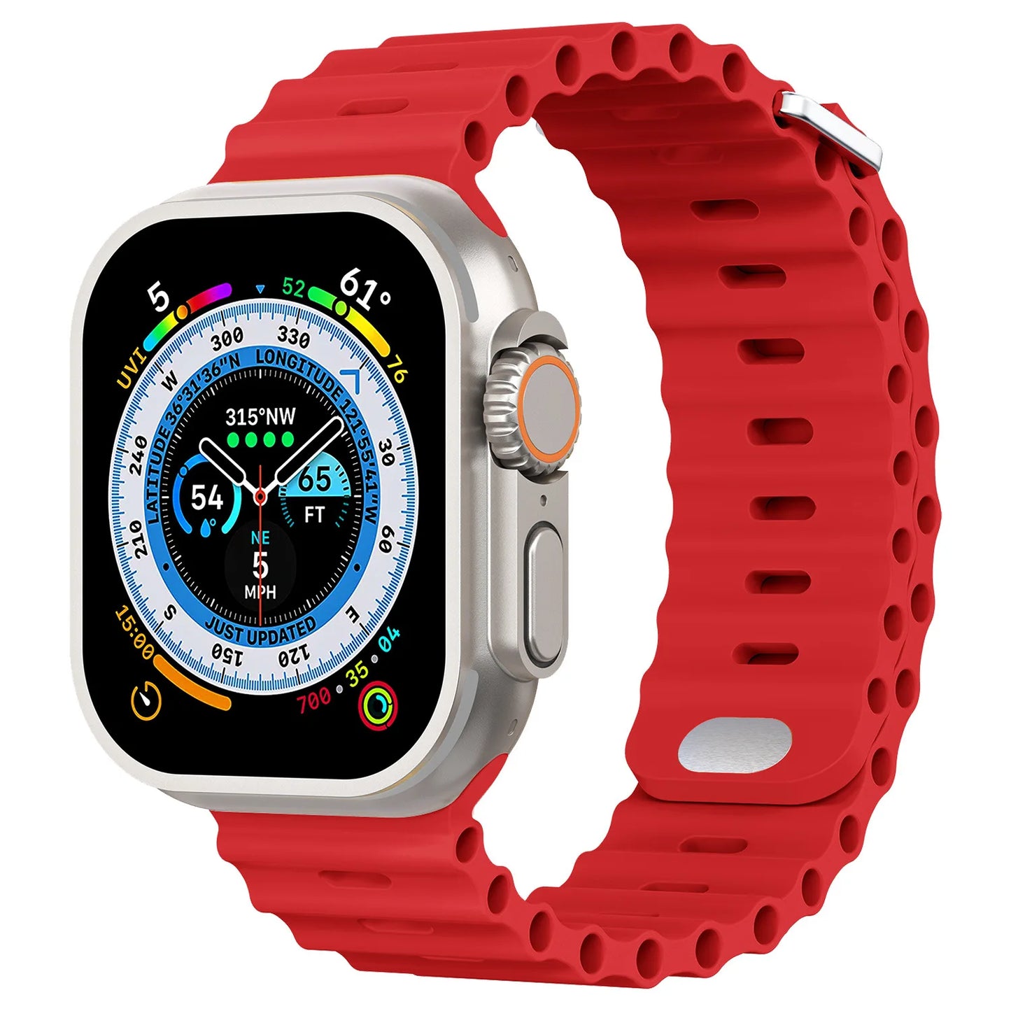 correa silicona ocean roja apple watch