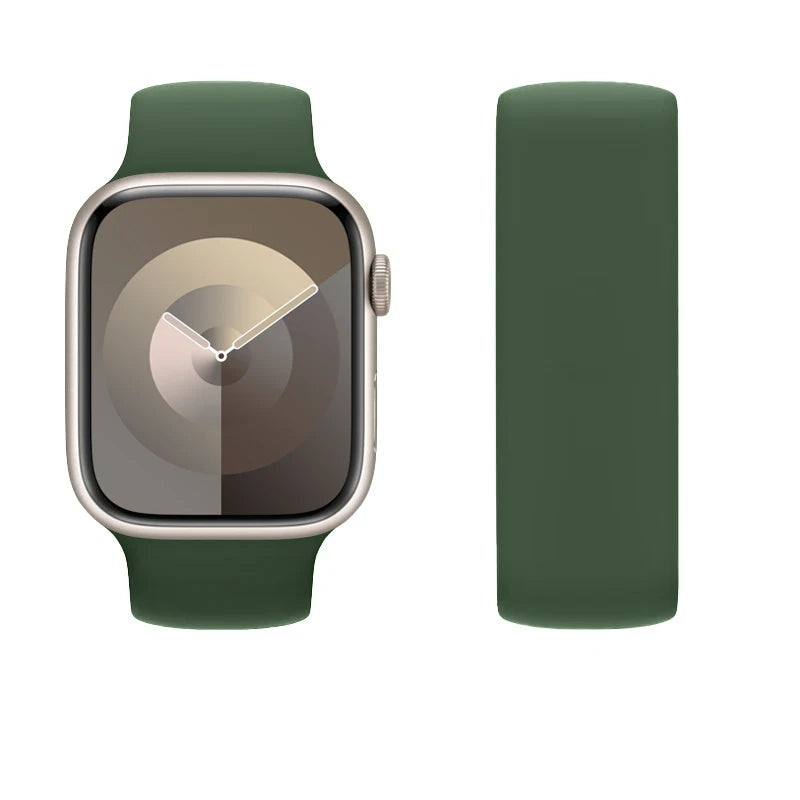 correa silicona solo loop verde apple watch