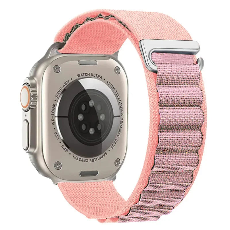 correa nailon alpina rosa apple watch