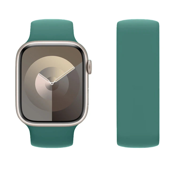 correa silicona solo loop turquesa apple watch