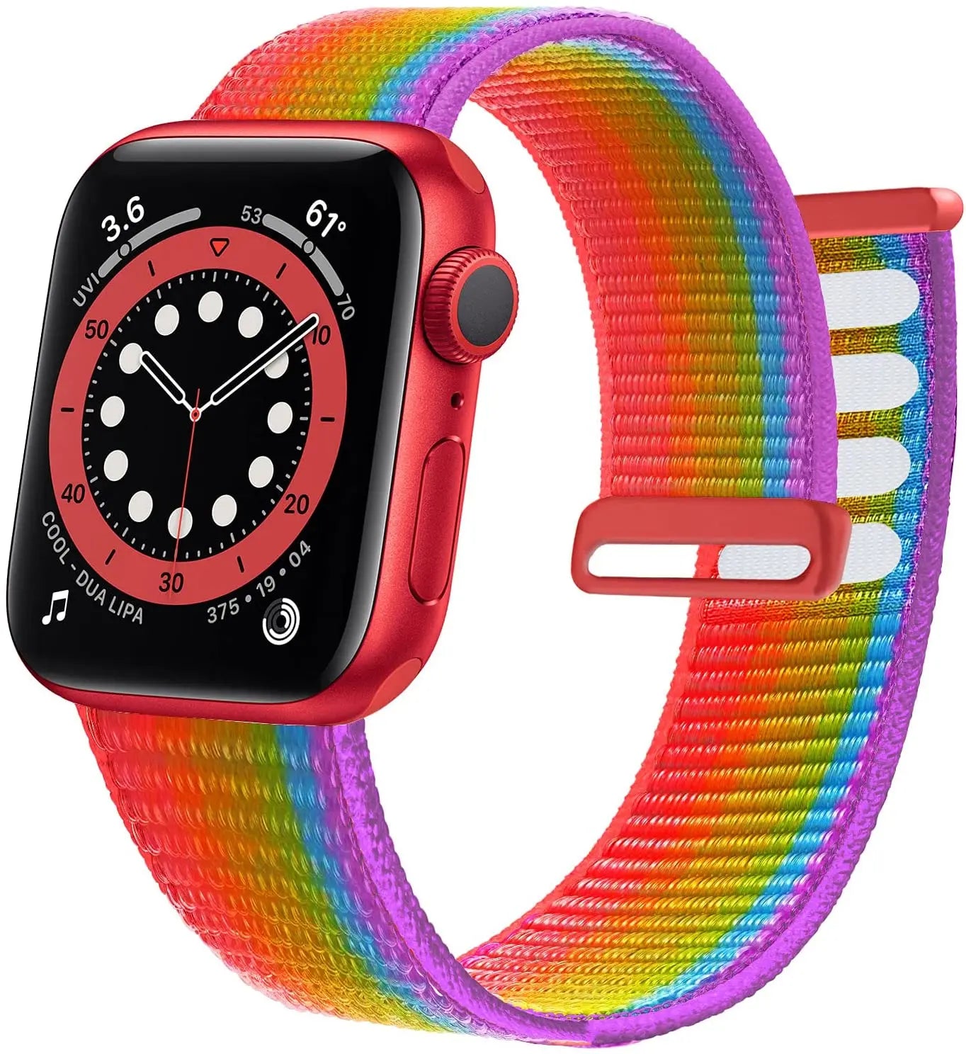 correa nailon velcro arcoiris apple watch