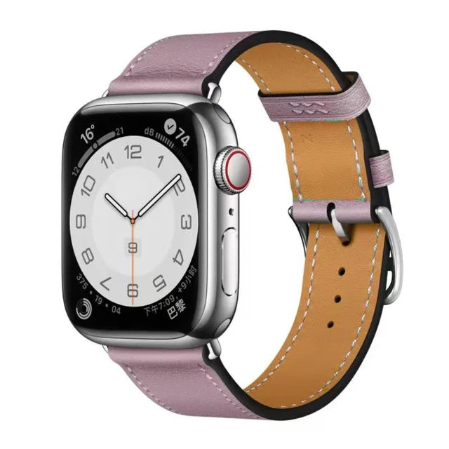 correa piel malva apple watch