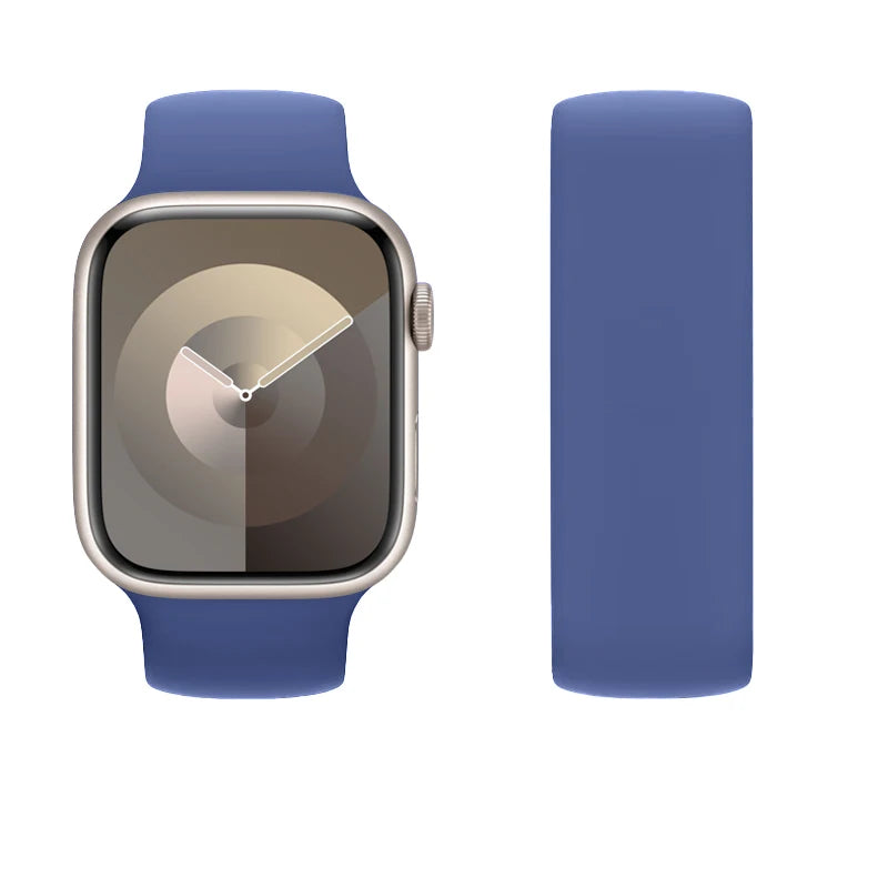 correa silicona solo loop azul apple watch