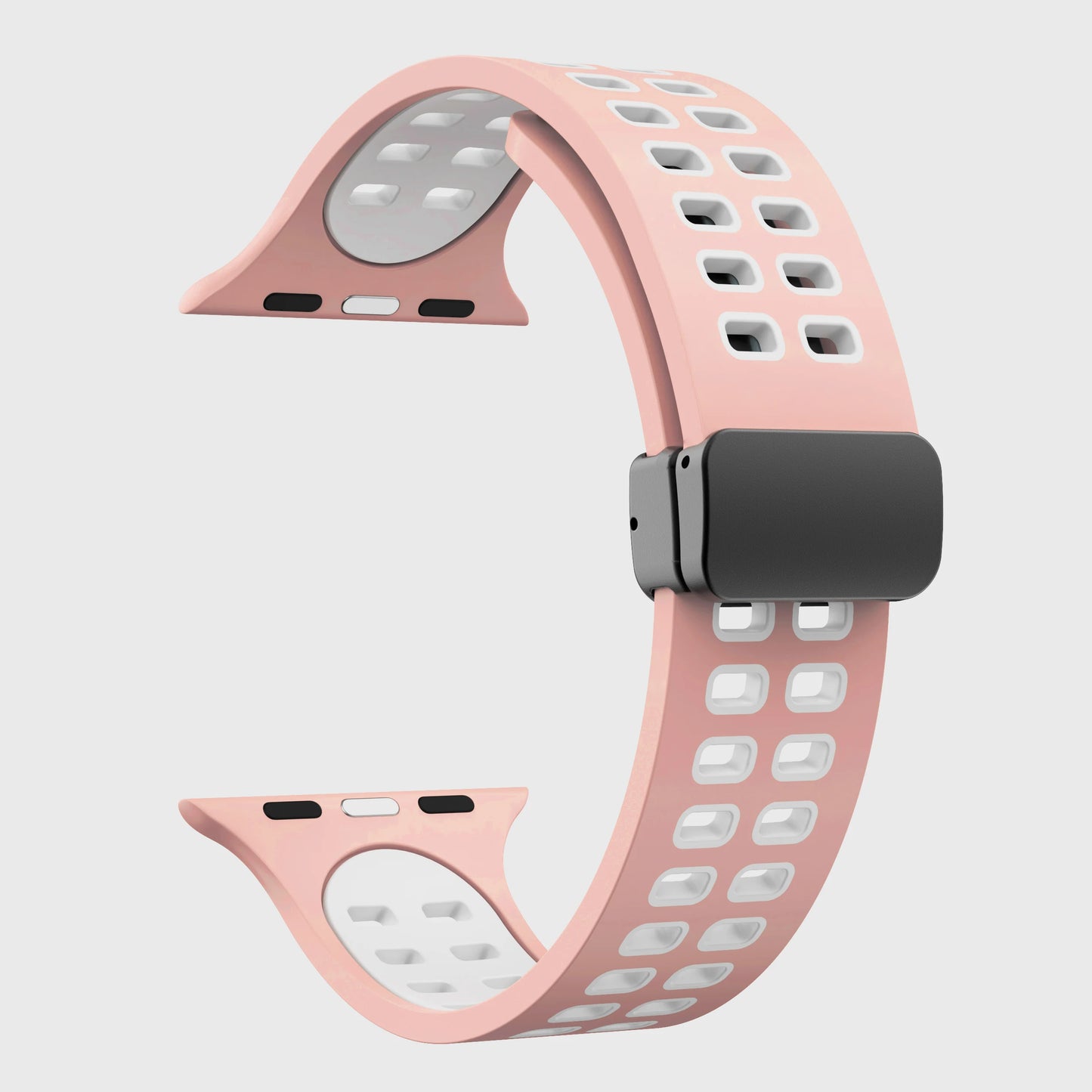 correa silicona ligera rosa cierre magnetico apple watch