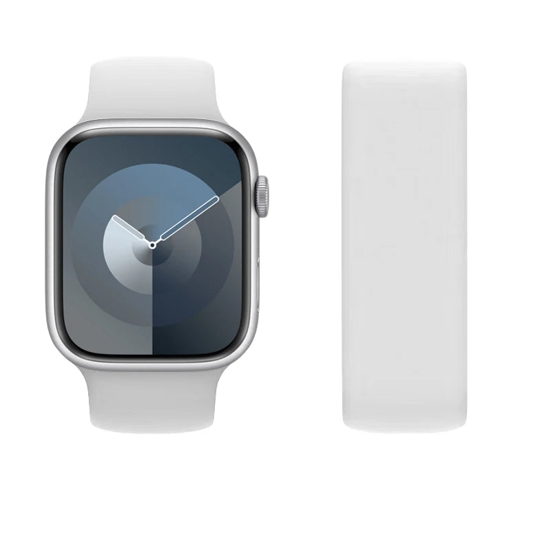 correa silicona solo loop blanca apple watch